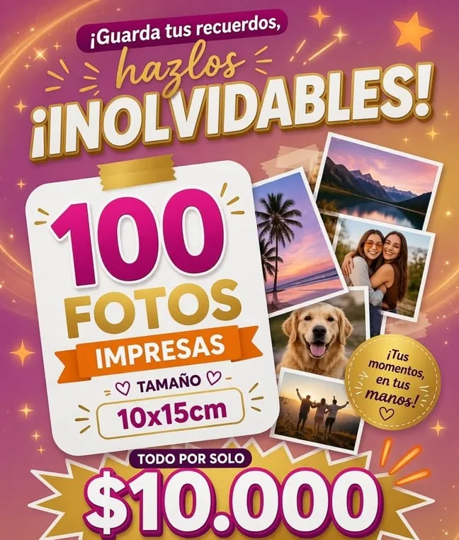 100 fotos impresas 10x15